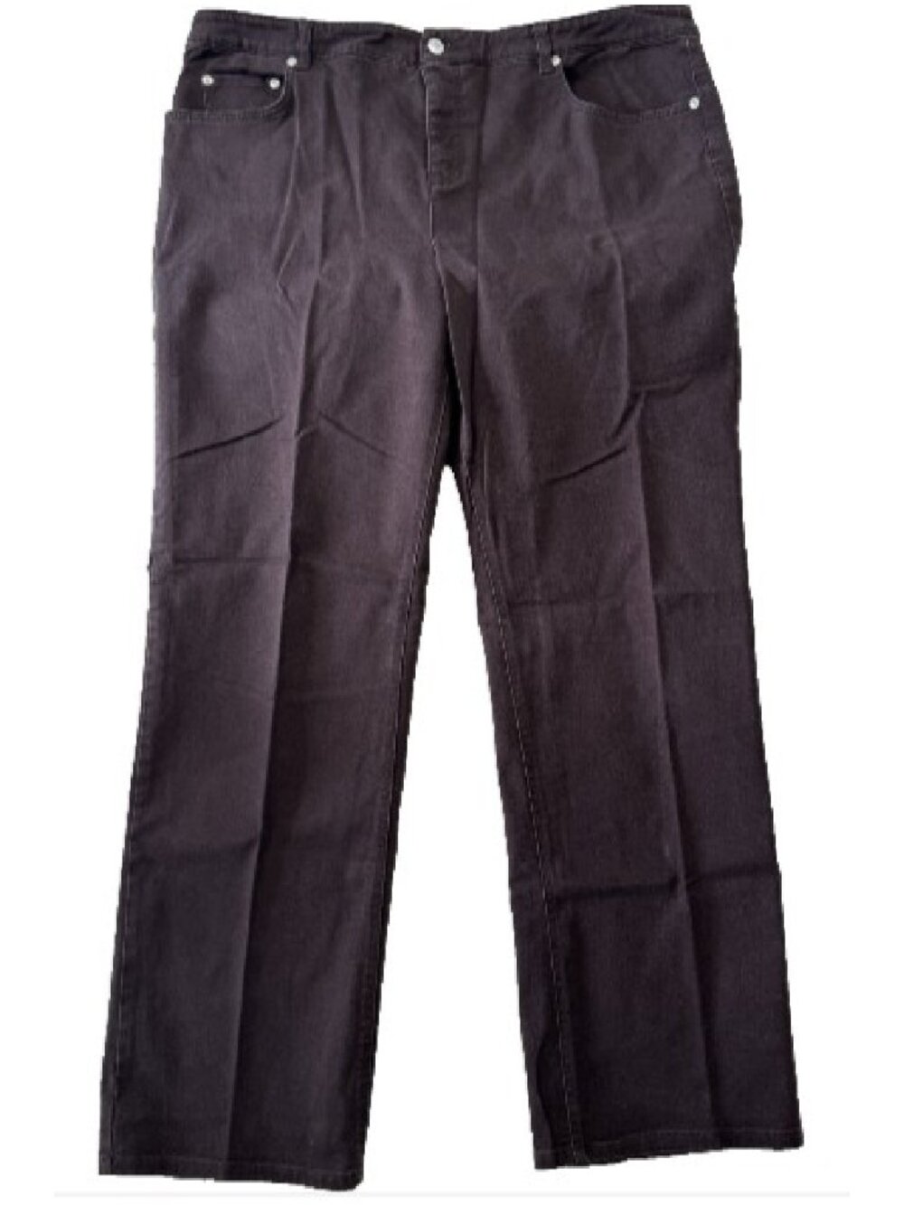 Jones New York Sport Denim Jean Pants 18 dark Brown Stretch Bootcut XL Mom Style